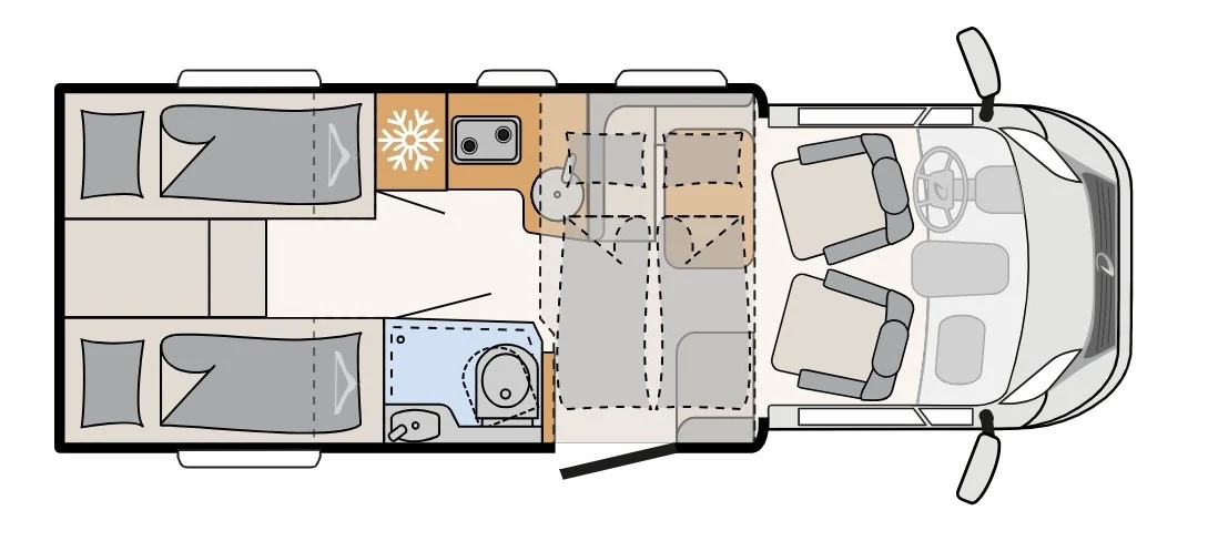 Dethleffs Just T 6812 EB Motokaravan | Fiat | 2026 | 2K Karavan