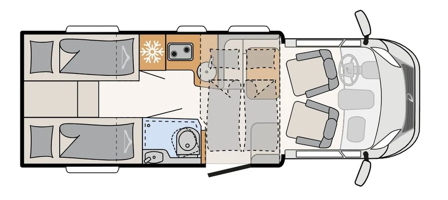 Dethleffs Just T 6812 EB Motokaravan | Fiat | 2026 | 2K Karavan