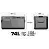 Dometic CFX3 75DZ 74L 12V,24V,220V BT+Wifi Kompresörlü Taşınabilir Karavan Buzdolabı