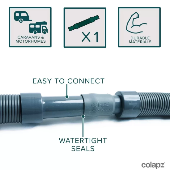 Colapz COL1655 Flexi Karavan Atık Su Borusu (1 Metre) resmi