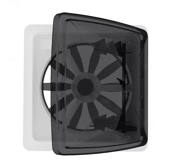Rguardan T5000 360 x 360 mm Gaz. Duman ve Yağmur Sensörlü Fanlı Aydınlatmalı Tavan Heki resmi