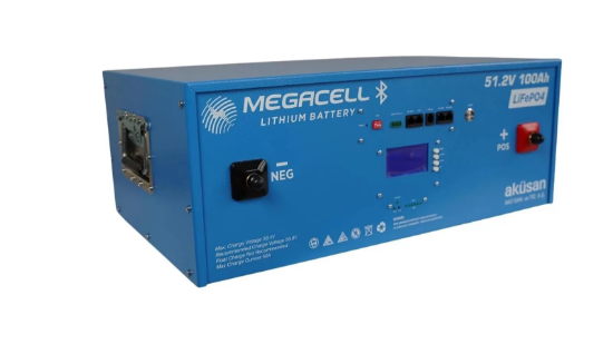 Megacell 51,2V 100Ah LiFePO4 Lityum Demir Fosfat Akü(SMARTHaberleşmeli) resmi