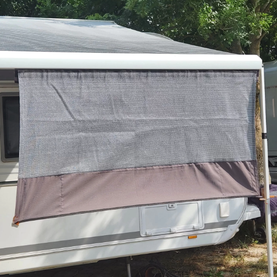 2K 200x80cm Karavan Tentesi Önü Askılı Cepli Ön Gölgelik resmi