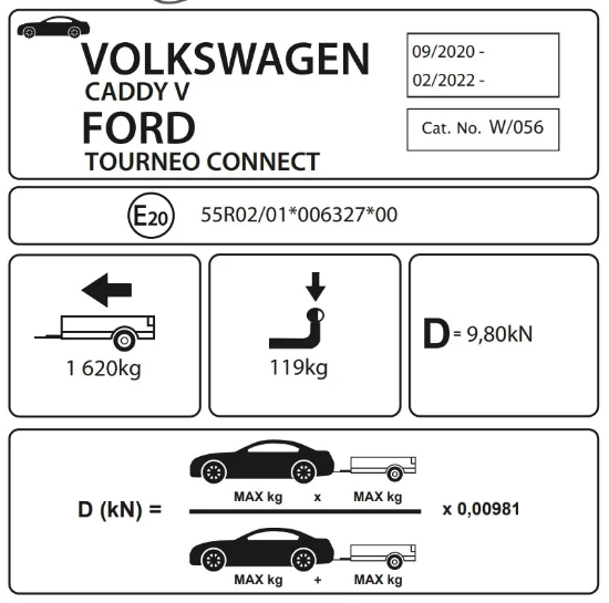 Hakpol - Ford Tourneo Connect 3 02/2022 ve Sonrası Çeki Demiri resmi