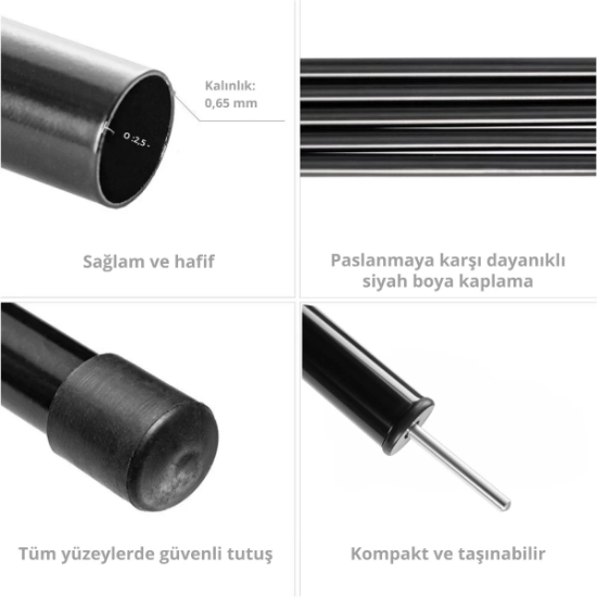 KingCamp Tarp Pole 2'li Ayarlanabilir Tarp & Çadır Direği resmi