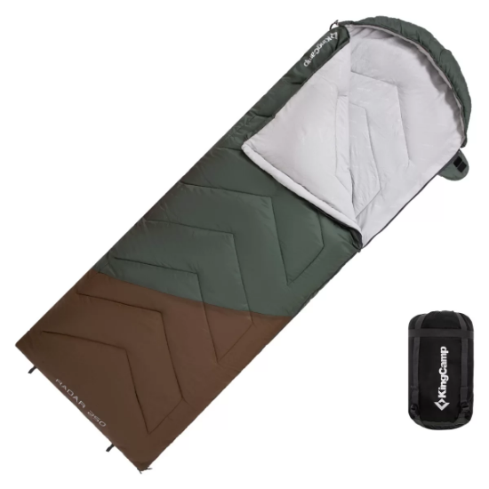 KingCamp Radar 250 Deluxe -3°C Uyku Tulumu Green & Brown resmi