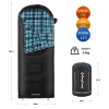 KingCamp Cloud 300 Ultra Uyku Tulumu Black Sol F. resmi