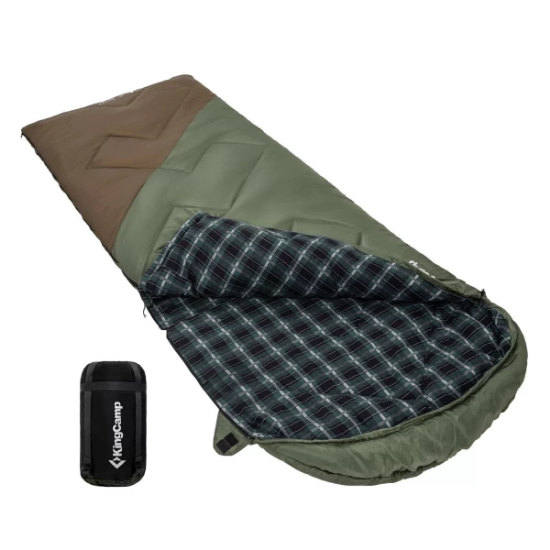 KingCamp Gale 300 Deluxe Uyku Tulumu Green & Brown resmi