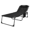 KingCamp Bavaria Cozy Premium 5 Kademeli Katlanır Şezlong Black resmi