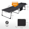 KingCamp Bavaria Cozy Premium 5 Kademeli Katlanır Şezlong Black resmi