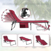 KingCamp Berlin Classic Comfort 2'li Set 5 Kademeli Katlanır Şezlong Wine resmi