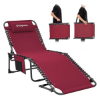 KingCamp Berlin Classic Comfort 2'li Set 5 Kademeli Katlanır Şezlong Wine resmi