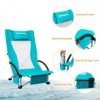 KingCamp Lilac High Comfort Plaj ve Dinlenme Sandalyesi Cyan resmi