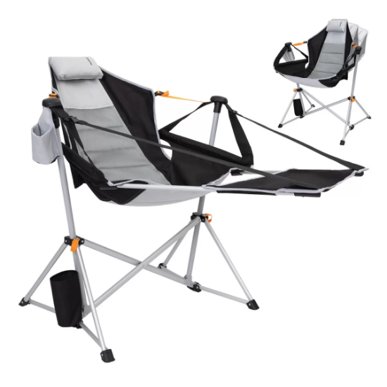 KingCamp Orchid Lux Ayak Dayamalı & Salıncaklı Hamak Kamp Sandalyesi Grey resmi