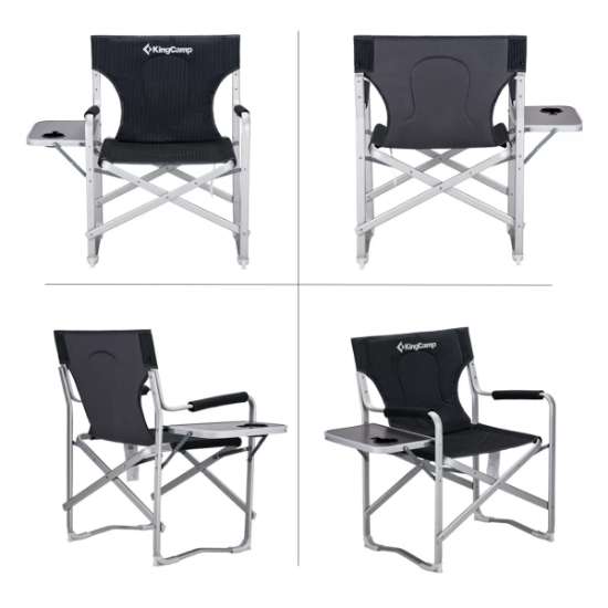 KingCamp Deluxe Director Chair Katlanır Ultralux Kamp Sandalyesi resmi