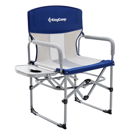 KingCamp Ash Premium Comfort Katlanır Kamp Sandalyesi Navy resmi