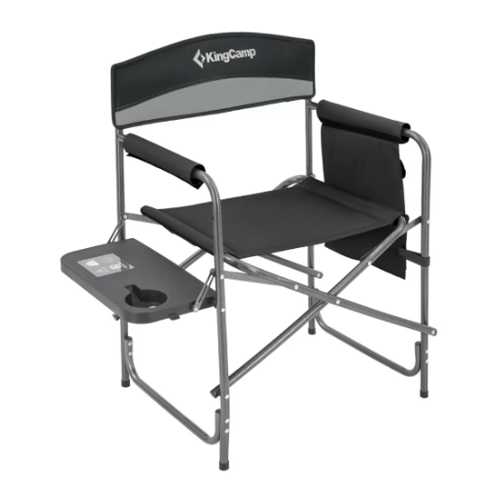 KingCamp Ash Comfort Katlanır Kamp Sandalyesi Grey resmi