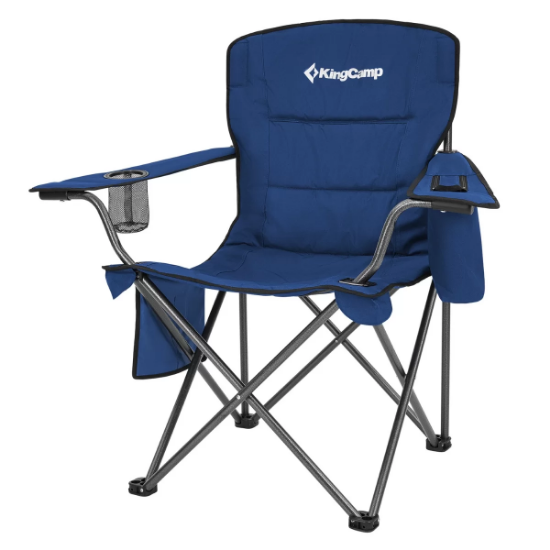 KingCamp Lotus XL Cool Ice Ultra Konforlu & Takviyeli Kamp Sandalyesi Blue resmi