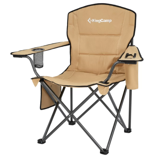 KingCamp Lotus XL Cool Ice Ultra Konforlu & Takviyeli Kamp Sandalyesi Khaki resmi