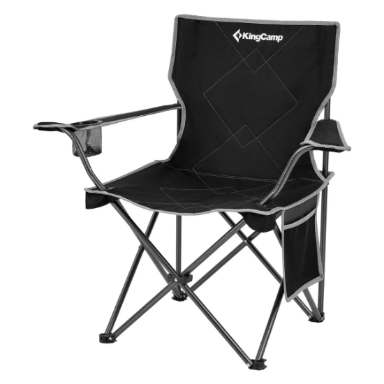 KingCamp Lotus Comfort Konforlu & Takviyeli Kamp Sandalyesi Black resmi