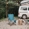 KingCamp Lotus Comfort Konforlu & Takviyeli Kamp Sandalyesi Cyan resmi