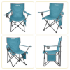 KingCamp Lotus Comfort Konforlu & Takviyeli Kamp Sandalyesi Cyan resmi