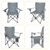 KingCamp Lotus Comfort Konforlu & Takviyeli Kamp Sandalyesi Grey resmi