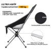 KingCamp Canna High Back Ultralight Katlanır Kamp Sandalyesi Black resmi