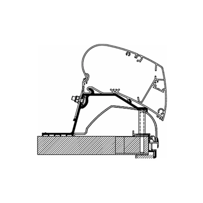 Thule 6300 Adria Tavan Montaj Braketi resmi