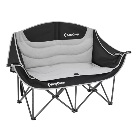 KingCamp Loveseat Double Çift Kişilik Katlanır Kamp Sandalyesi B.Grey resmi