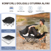 KingCamp Loveseat Double Çift Kişilik Katlanır Kamp Sandalyesi Black resmi