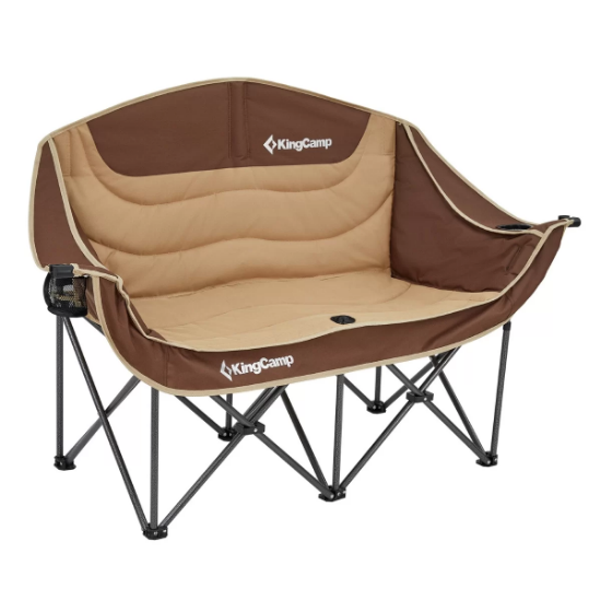 KingCamp Loveseat Double Çift Kişilik Katlanır Kamp Sandalyesi Coffee resmi