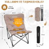 KingCamp Lemon Lux Ultra Konforlu Kamp Sandalyesi Brown resmi