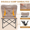 KingCamp Lemon Lux Ultra Konforlu Kamp Sandalyesi Brown resmi