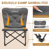 KingCamp Lemon Lux Ultra Konforlu Kamp Sandalyesi Grey resmi