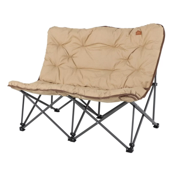 KingCamp Lemon Lux Double Ultra Konforlu Çift Kişilik Kamp Sandalyesi Khaki resmi