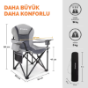 KingCamp Cedar Deluxe Ultra Bel Destekli Kamp Sandalyesi Grey resmi