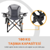 KingCamp Cedar Deluxe Ultra Bel Destekli Kamp Sandalyesi Grey resmi