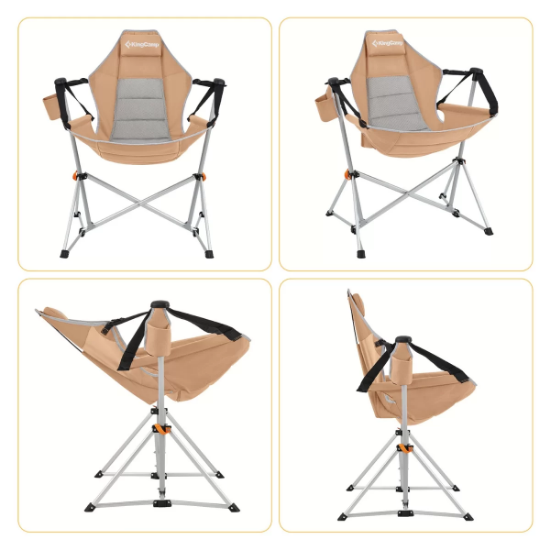 KingCamp Orchid Salıncaklı Katlanır Kamp Sandalyesi Khaki/Grey resmi