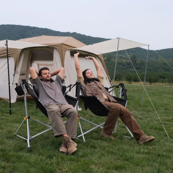 KingCamp Orchid Double Çift Kişilik Salıncaklı Katlanır Kamp Sandalyesi resmi
