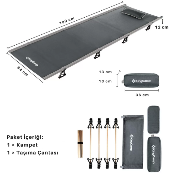 KingCamp Sequoia Ultralight Katlanır Kampet Portatif Yatak resmi