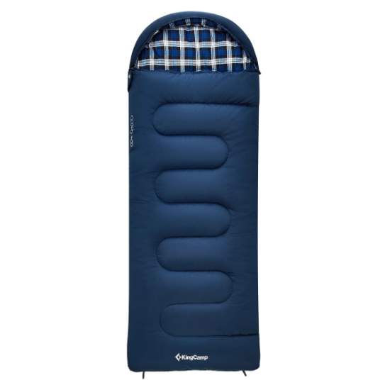 KingCamp Cloud 400 Ultra -15°C Geniş Uyku Tulumu Navy Sol F. resmi