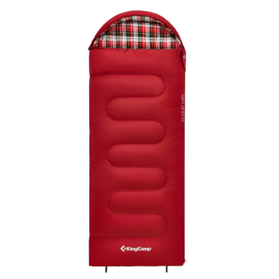 KingCamp Cloud 400 Ultra -15°C Geniş Uyku Tulumu Red Sol F. resmi