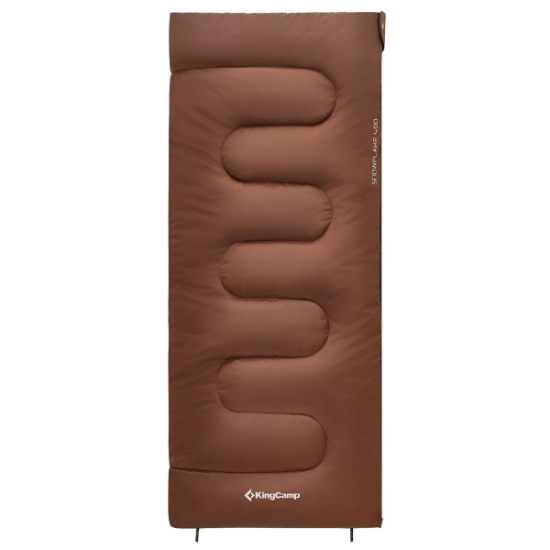 KingCamp Snowflake 400 Ultra -15°C Uyku Tulumu Coffee Sol F. resmi