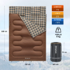 KingCamp Snowflake 300-D Ultra Çift Kişilik Uyku Tulumu Coffee resmi