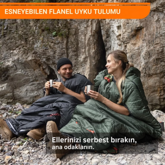 KingCamp FreeSpace 300 Relax -13°C Uyku Tulumu Black resmi