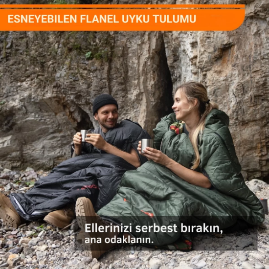 KingCamp FreeSpace 300 Relax -13°C Uyku Tulumu Green resmi