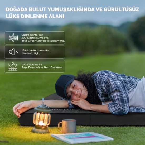 KingCamp Premium Single Şişme Mat R-Değeri 7.5 resmi