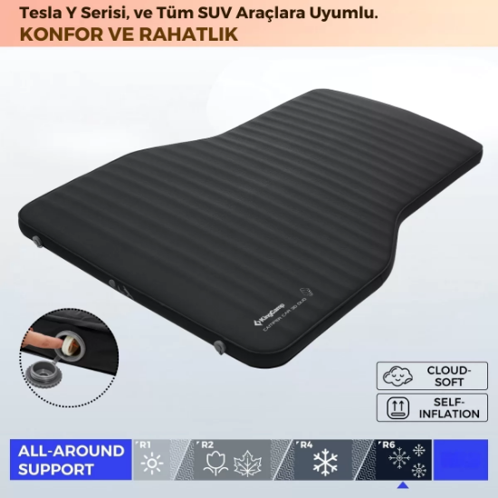 KingCamp Camper Car 3D Duo Tesla ve SUV Araçlara Uygun Şişme Mat resmi
