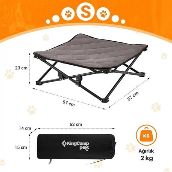 KingCamp Pets Sedum S Katlanır Köpek Yatağı resmi
